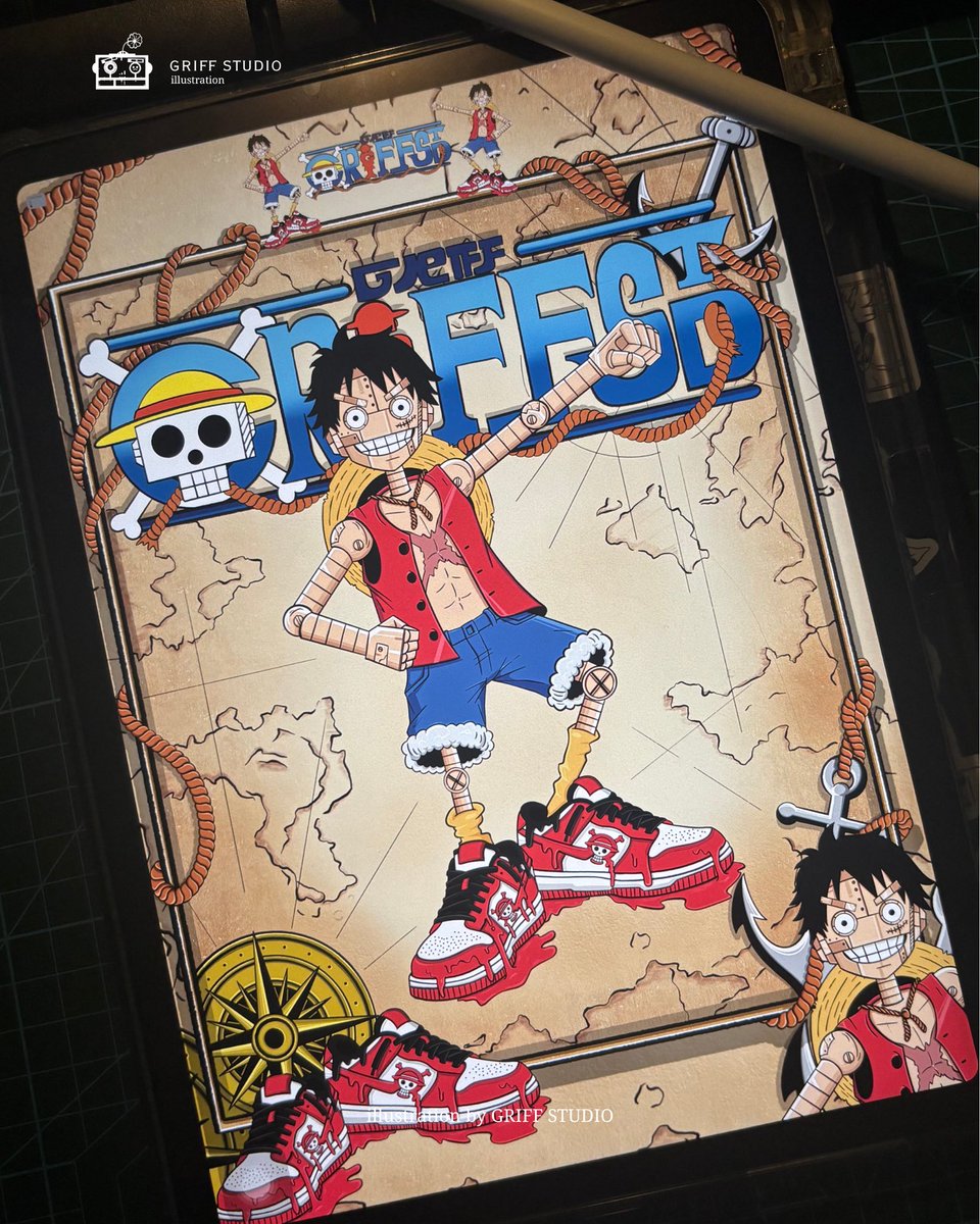griffgraphicstd's tweet photo. Robbo’s Illustration of Luffy from One Piece

#illustration #animation #luffy #onepiece #digitalart #drawing #procreate https://t.co/CrtxUE82AW