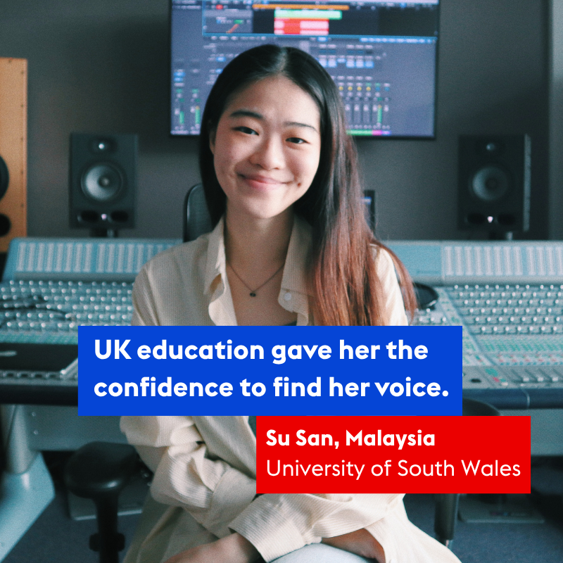 auBritish's tweet photo. From late-night studio sessions in Wales to global collaborations 🎶 — Su San Yong found her creative voice through UK education.
Discover how studying in the UK can spark your creativity. 🌍

https://t.co/3QooY3O9aV

#StudyUK https://t.co/aWVoJ6O0SQ