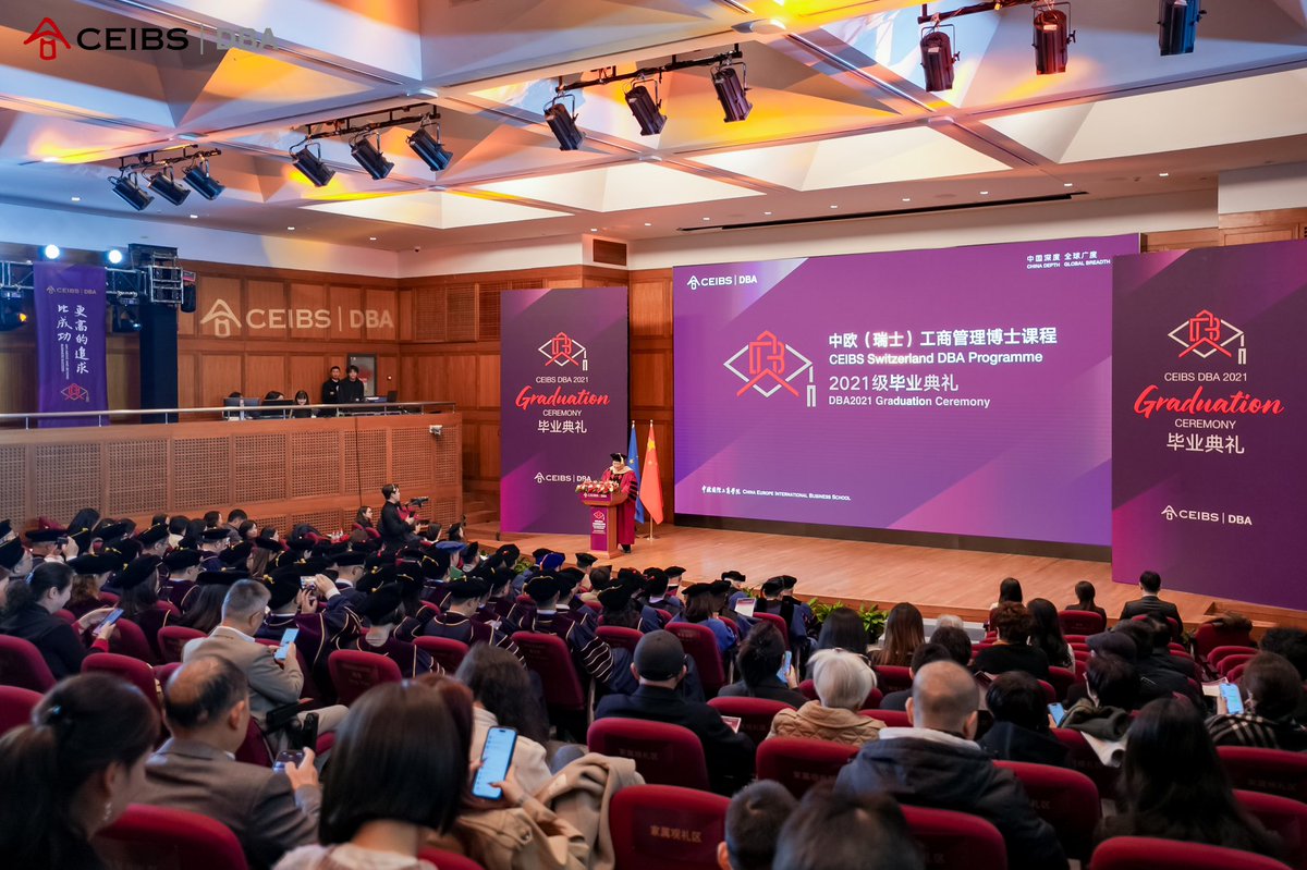 OnicekHe's tweet photo. Today marks the graduation ceremony of the inaugural CEIBS DBA — Doctor of Business Administration — cohort. I’m deeply grateful to my two supervisors, Professor Ke and Professor Che, for their guidance over the past four years, and to my family, professors, and friends for their constant support along the way.
Each graduate was invited to leave a short message. Mine was: “Return to truth, illuminate without dazzling.” It captures everything I feel at this moment.
CEIBS has been a long journey for me — EMBA in 2015, FOP in 2018, and now my third program. During this period, I also completed my fifth book, Becoming a DBA: The Academic Path for Entrepreneurs, and I’m especially thankful to Dean Wang for writing the preface despite his busy schedule.
Our inaugural DBA cohort achieved an 89% graduation rate — no small feat — thanks to the school’s tremendous resources and commitment. My sincere appreciation to the CEIBS leadership team and the DBA Program Office. Looking forward to seeing the CEIBS DBA program grow even stronger in the years ahead.