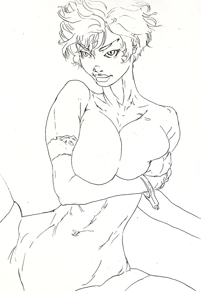 #線画
昨日見送った下描きをペン入れ。
ほぼすっ裸だしくょぬーだけどなんかカッコ良く出来たなって一人ほくそ笑んでおるホルホル
#ノワキ
ヌードルでもカッコいいバージョンなら本垢に上げる事にした。ノダ