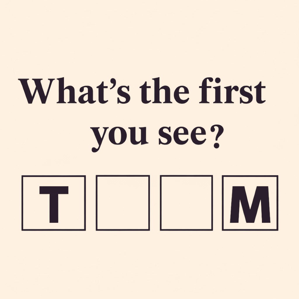 InterestingSci1's tweet image. What&apos;s The First Word You See ???