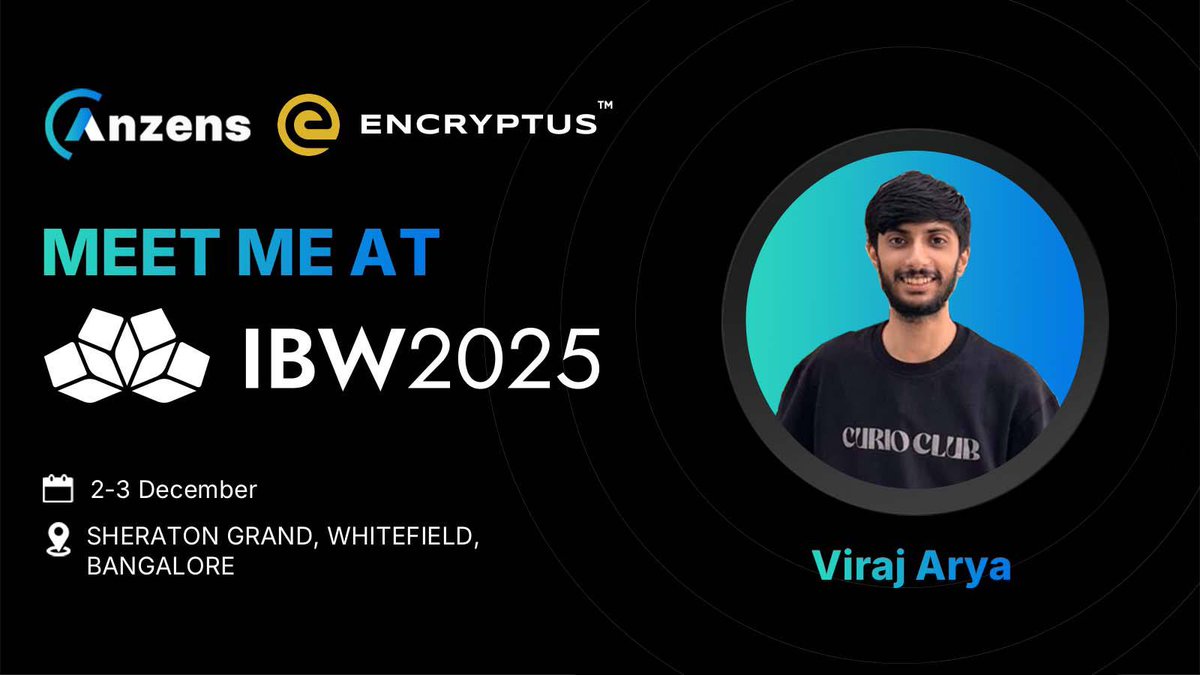 AnzensOfficial's tweet image. We’re attending India Blockchain Week on December 2–3! 

Looking forward to connecting with builders, #exchanges, #fintechs, and ecosystem partners shaping the future of #Web3 in #India. 

Let’s connect if you are there.
