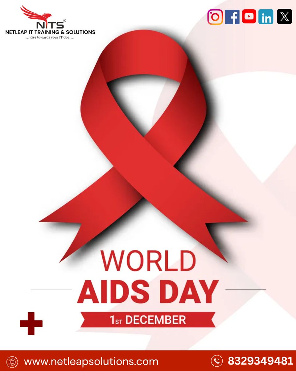 netleap_it's tweet image. On World AIDS Day, let’s stand together for awareness, compassion, and education.  #WorldAIDSDay