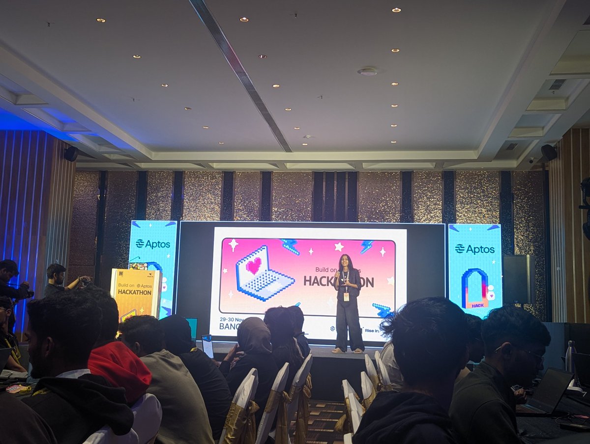 shriyash_soni's tweet image. gm gm Bengaluru! ☀️
Apna Coding team is in the Build on Aptos Hackathon 🚀
Live at Essotto Recreation Hub — ready to build, learn &amp;amp; ship on Aptos!
Let’s connect 🔥
@BDSmovement
@Aptos
#Aptos #BuildOnAptos #AptosHackathon #ApnaCoding #IBW2025 #Bengaluru