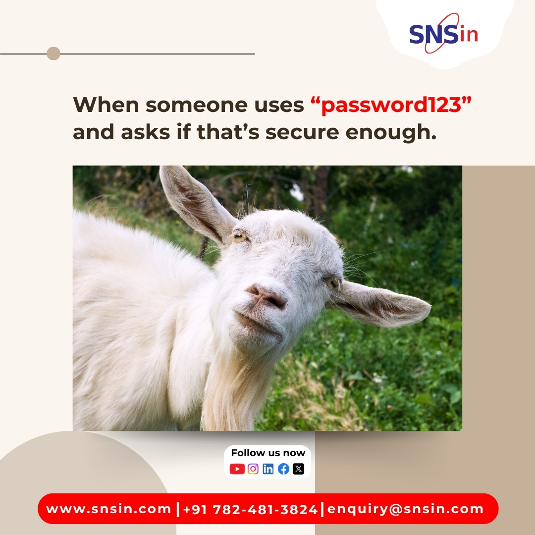 SolutionsSecure's tweet image. When someone proudly says their password is “password123”…

And you instantly lose 3 years of cybersecurity training. 🐐😂

Create stronger passwords. Stay secure. 

#CyberSecurity #StrongPasswords #PasswordFail #SNSCybersecurity