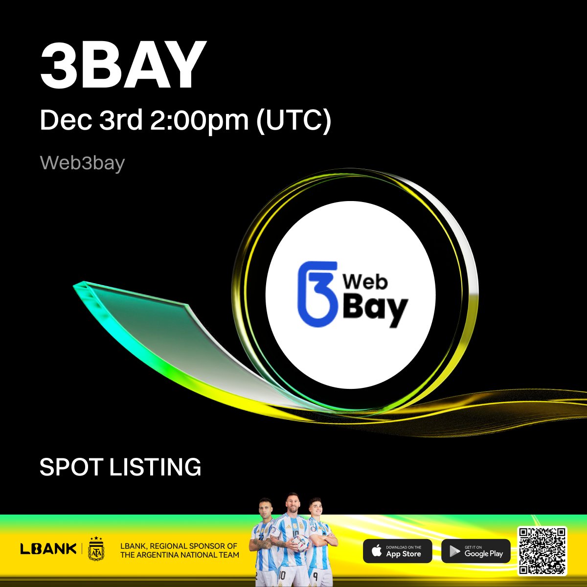 LBankUpdates's tweet image. 🌈 New #listing

🌟 $3BAY (Web3bay) will be listed on LBank! @web3bayofficial 

Web3Bay is a decentralized e-commerce platform built on blockchain technology, aiming to revolutionize how users buy, sell, and engage with digital assets. With the flexibility of cryptocurrency…