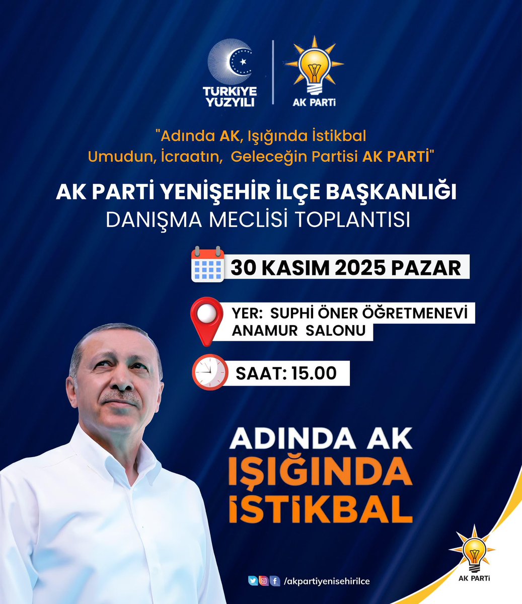 ovapr_'s tweet photo. Birlikte daha güçlü yarınlara… Haydi 
#yenişehir
#AKParti https://t.co/34WZEMdEIM