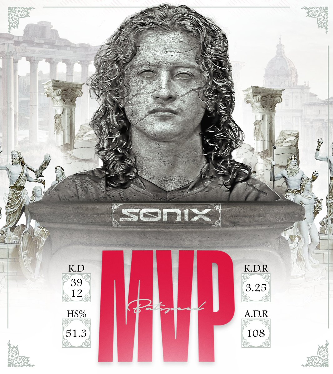 With a series total of 39 kills and 12 deaths, and an astounding 108 ADR, <a href="/BATSPEEDcs/">Dustin</a> is your <a href="/sonixapp/">SONIX</a> MVP of the night!

Make sure to join us this Sunday for our next match in playoffs!