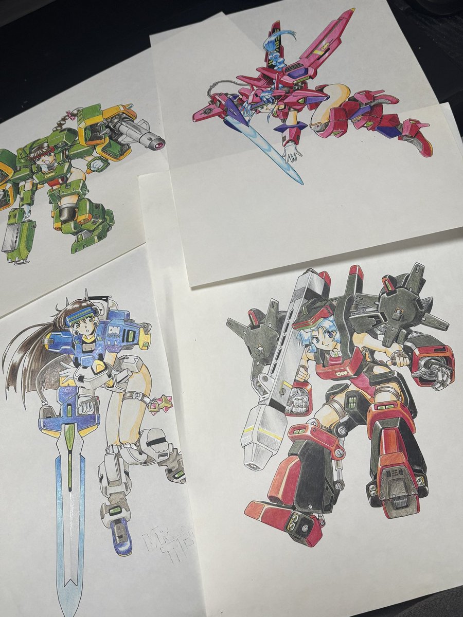 「昔のファイル探ってたら初代チャロン当時に描いた絵出てきたぞ 画材が筆ペンからつけ」|tanimesoのイラスト