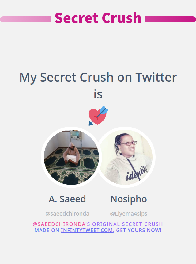 saeedchironda's tweet photo. My Secret Crush on Twitter is @Liyema4sips

➡️ https://t.co/vwFqgWR6QU https://t.co/V6pChdGesE