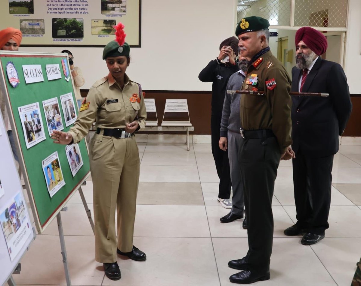 VajraCorps_IA's tweet photo. #IgnitingYoungMinds I #CapabilityDevelopment 

Empowering Minds, Igniting Innovation! 

Lt Gen Ajay Chandpuria AVSM, VSM GOC Vajra Corps addressed the Faculty, Engineering Students and NCC Cadets at Guru Nanak Dev Engineering College, Ludhiana  on 'The Idea of India & Self-Empowerment', weaving together threads of Patriotism and Leadership. Emphasizing the power of Self-Reliance & Tech-Driven Growth, he urged the youth to develop self belief & empowerment, character & leadership traits and  take responsibility of realising the vision of VIKSIT BHARAT for the Global Good.

सशक्त सोच — नवाचार की नई उड़ान!

लेफ्टिनेंट जनरल अजय चाँदपुरिया जी, AVSM, VSM, GOC #VajraCorps ने गुरु नानक देव इंजीनियरिंग कॉलेज, लुधियाना में फैकल्टी, इंजीनियरिंग छात्रों एवं NCC कैडेट्स को ‘The Idea of India & Self-Empowerment’ पर संबोधित किया।

देशभक्ति और नेतृत्व की भावना को सुदृढ़ करते हुए उन्होंने आत्मनिर्भरता, तकनीक-आधारित प्रगति और आत्मविश्वास को VIKSIT BHARAT के उद्देश्य की प्राप्ति का माध्यम बताया — राष्ट्रहित में युवा शक्ति को अग्रणी भूमिका निभाने का आह्वान किया।

ਸਸ਼ਕਤ ਸੋਚ — ਨਵੀਨਤਾ ਦੀ ਨਵੀਂ ਉਡਾਣ!

ਲੇਫਟਿਨੈਂਟ ਜਨਰਲ ਅਜੈ ਚੰਦਪੁਰੀਆ ਜੀ, AVSM, VSM, GOC #VajraCorps ਨੇ ਗੁਰੂ ਨਾਨਕ ਦੇਵ ਇੰਜੀਨੀਅਰਿੰਗ ਕਾਲਜ, ਲੁਧਿਆਣਾ ਵਿੱਚ ਫੈਕਲਟੀ, ਇੰਜੀਨੀਅਰਿੰਗ ਵਿਦਿਆਰਥੀਆਂ ਅਤੇ NCC ਕੈਡੇਟਸ ਨਾਲ ‘The Idea of India & Self-Empowerment’ ’ਤੇ ਵਿਚਾਰ ਸਾਂਝੇ ਕੀਤੇ।

ਦੇਸ਼ਭਗਤੀ ਤੇ ਨੇਤ੍ਰਿਤਵ ਦੇ ਮੁੱਲ ਉਭਾਰਦੇ ਹੋਏ, ਉਨ੍ਹਾਂ ਨੇ ਆਤਮਨਿਰਭਰਤਾ, ਤਕਨੀਕ-ਅਧਾਰਿਤ ਵਿਕਾਸ ਅਤੇ ਆਪਣੇ ਉੱਤੇ ਭਰੋਸੇ ਨੂੰ VIKSIT BHARAT ਦੇ ਸੁਪਨੇ ਨੂੰ ਸਾਕਾਰ ਕਰਨ ਦੀ ਨੇਵ ਦੱਸਿਆ ਅਤੇ ਨੌਜਵਾਨਾਂ ਨੂੰ ਰਾਸ਼ਟ੍ਰ ਨਿਰਮਾਣ ਵਿੱਚ ਅਗੇਵਾਨ ਬਣਨ ਦਾ ਸੱਦਾ ਦਿੱਤਾ।

#TheIdeaofIndiaAndSelfEmpowerment
#AatmanirbharBharat #MilitaryLeadership #NationsYouth #YouthForNation
#ViksitBharat #TechForIndia #InnovationIndia #FutureReadyForce
#OnPathToTransformation #StrongAndCapable #NationFirst #IgnitingYoungMinds 

@adgpi @WesternComd_IA @pro_defence @VajraCorps_IA @prodefencechan1  @HQ_DG_NCC @DIRECTORATERTG @PIBChandigarh @DDNewslive  @airchandigarh