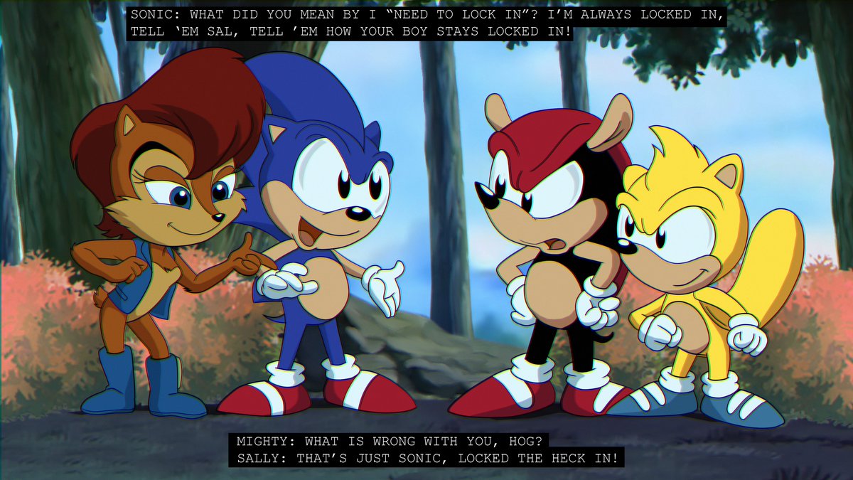 mistajonz's tweet image. ✨Sonic the Hedgehog SatAM, insert Mighty the Armadillo and Ray the Flying Squirrel✨