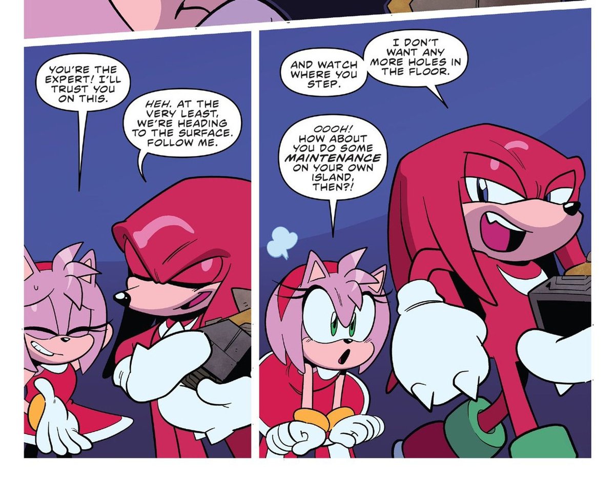 Fanlol do Amy and Knuckles even interact w each other outside of IDW?