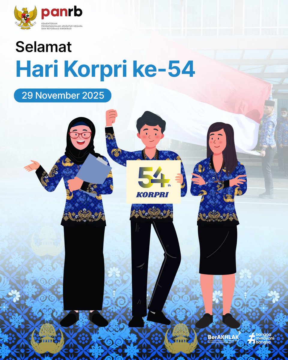 kempanrb's tweet photo. Warna-warna dalam batik Korpri ternyata punya beragam makna, lho. Yuk simak infografis berikut ini untuk tahu lebih jauh.

Hari Korpri ke-54 dapat menjadi momentum memperkuat komitmen diri untuk menjadi ASN yang profesional, akuntabel, dan berintegritas.

#KemenPANRB
#HariKorpri https://t.co/zbQIWkw8BW