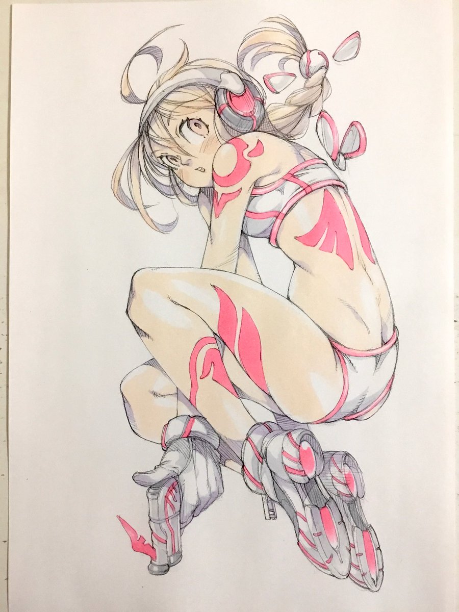 趣味絵の着彩が出来ました。「サイバーファンタジー」です。