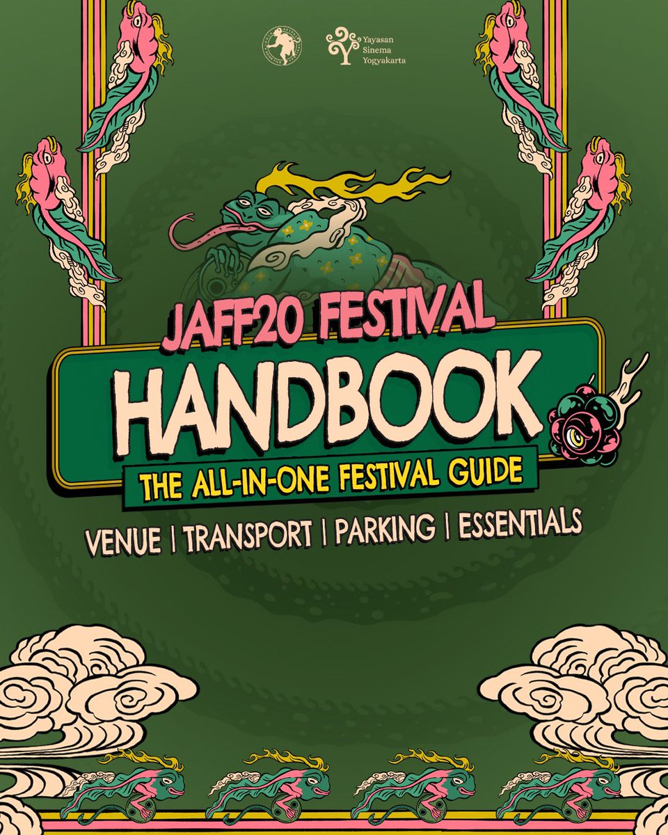 Your essential guide to #JAFF20 is here! Venues, transport tips, parking info, and nearby essentials all in one place.

Make the most of the festival and celebrate 20 years of JAFF with ease. Visit bit.ly/JAFF20THGUIDEB… to access the full guidebook!

#JAFFJogja