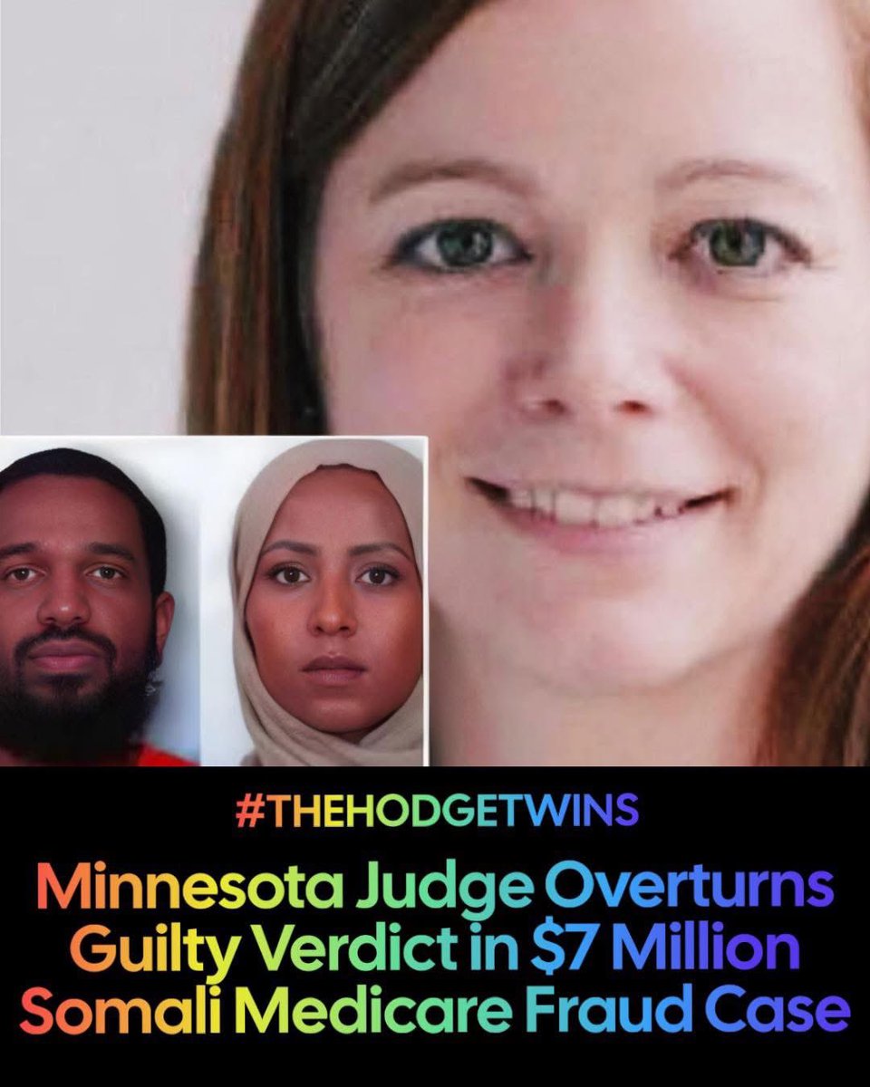 GretchenInOK's tweet image. Credit: The Hodge Twins

Is the ENTIRE state government of Minnesota CORRUPT?

🚨 OUTRAGE IN MINNESOTA: Judge Overturns $7.2 MILLION Fraud Conviction 🚨

Minnesota Judge Sara West just shocked an entire community — and BETRAYED every taxpayer in the state.

She overturned a…