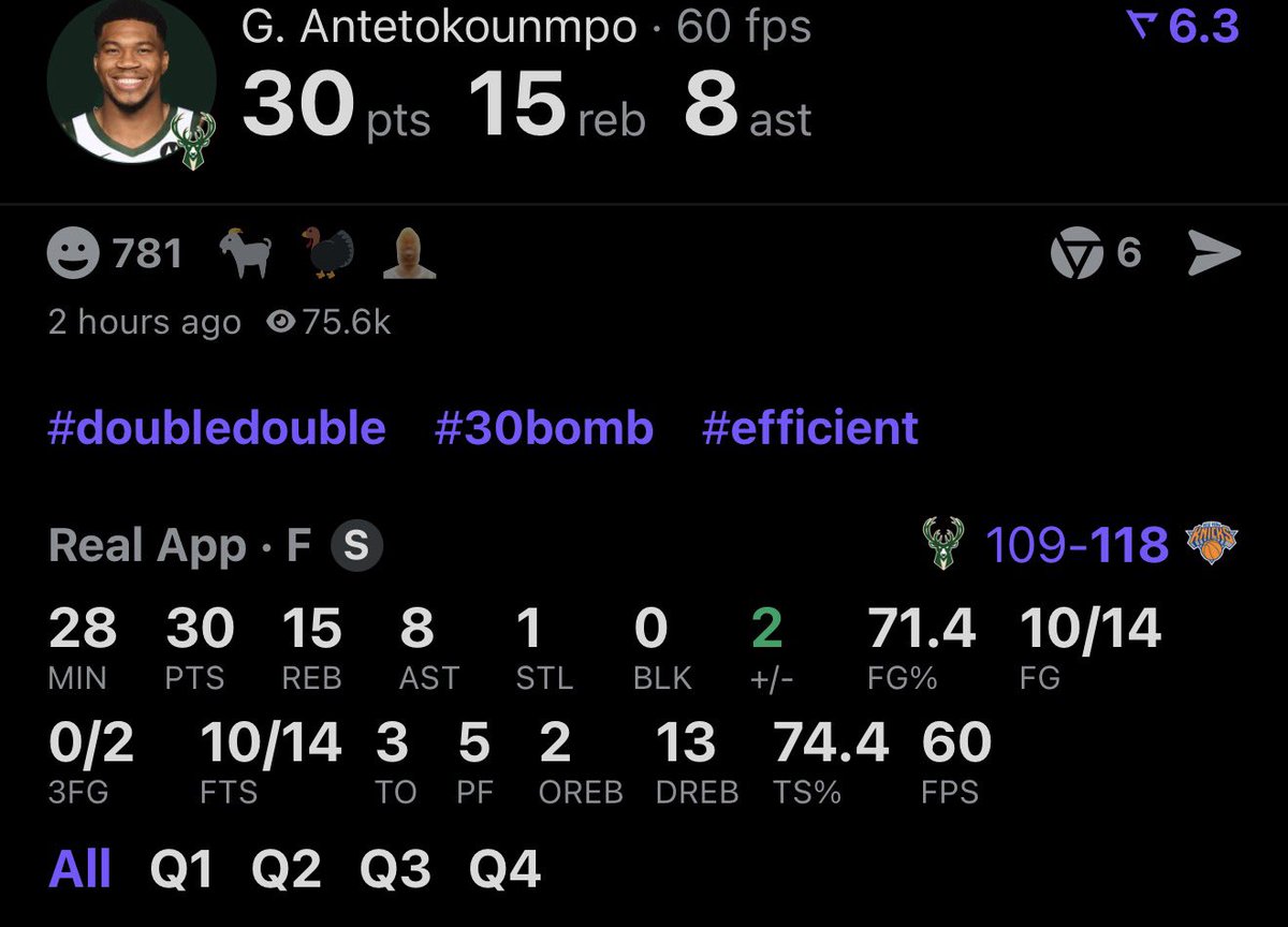 MylesHighClub3's tweet image. Even on a minutes restriction Giannis is better than your favorite player.