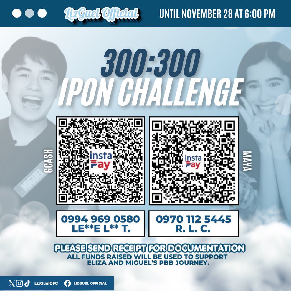 LizGuelOFC's tweet image. Lizguel needs us more than ever!
Now that Eliza is nominated, every bit of support counts.

We are looking for sponsors and donors to help power their journey.
Let’s not let this crucial week pass without giving our all!

Message us if you’re interested in being part of this…