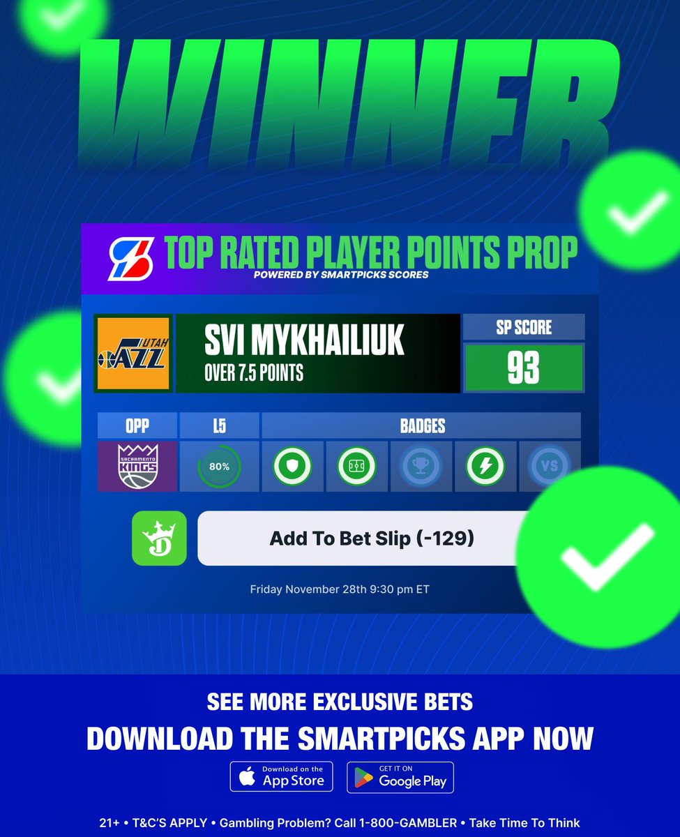 flashpicks's tweet image. CASH IT @SmartPicksPro ✅

A First Half Cash from Mykhailiuk!

Smash ❤️ if you tailed.