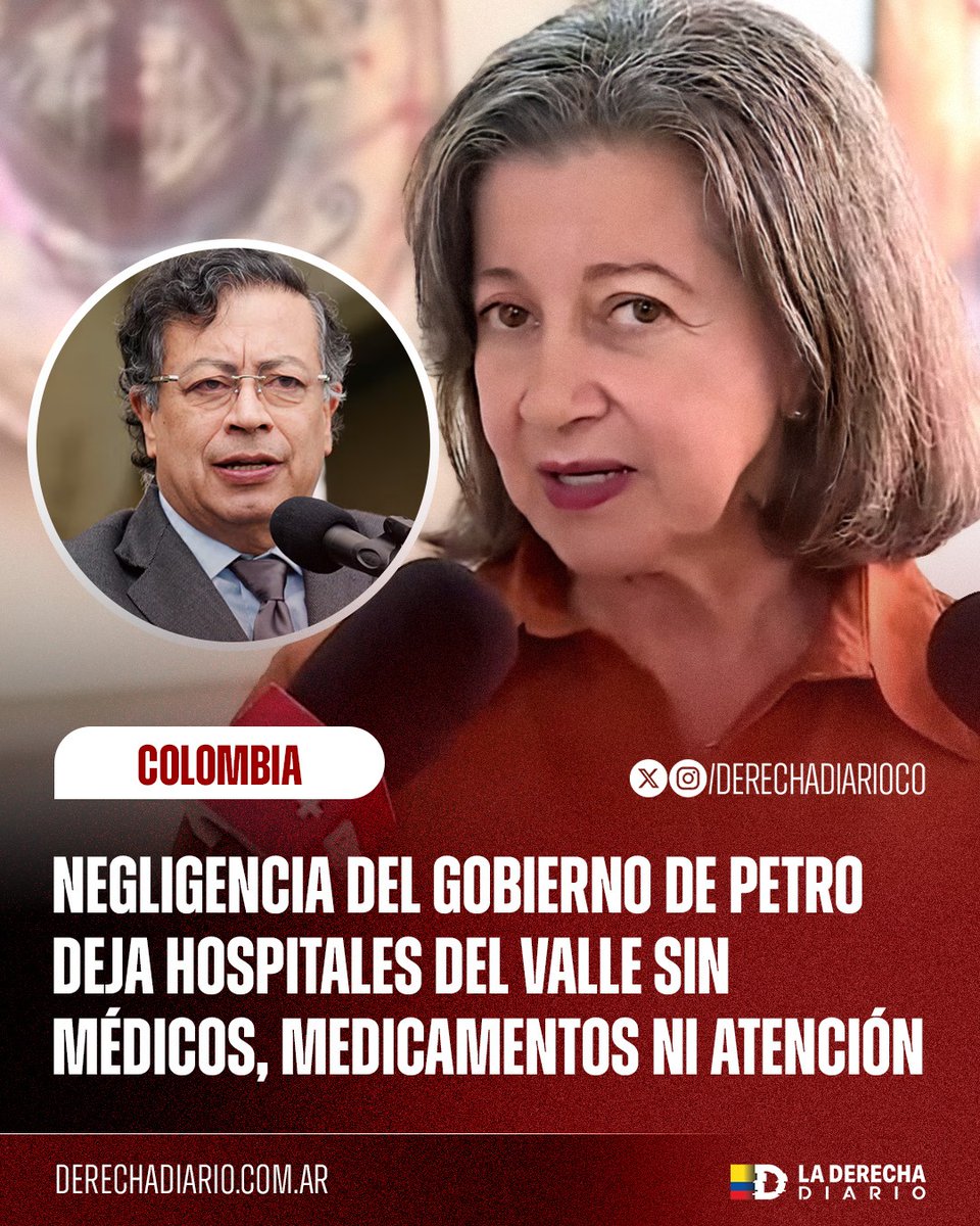 🚨🇨🇴 | DESASTRE SANITARIO: María Cristina Lesmes, secretaria de Salud del Valle, alerta que “los pacientes están llegando cuando ya no tenemos nada para hacer”. La negligencia del gobierno de Petro hunde hospitales en colapso por falta de médicos, medicamentos y atención.