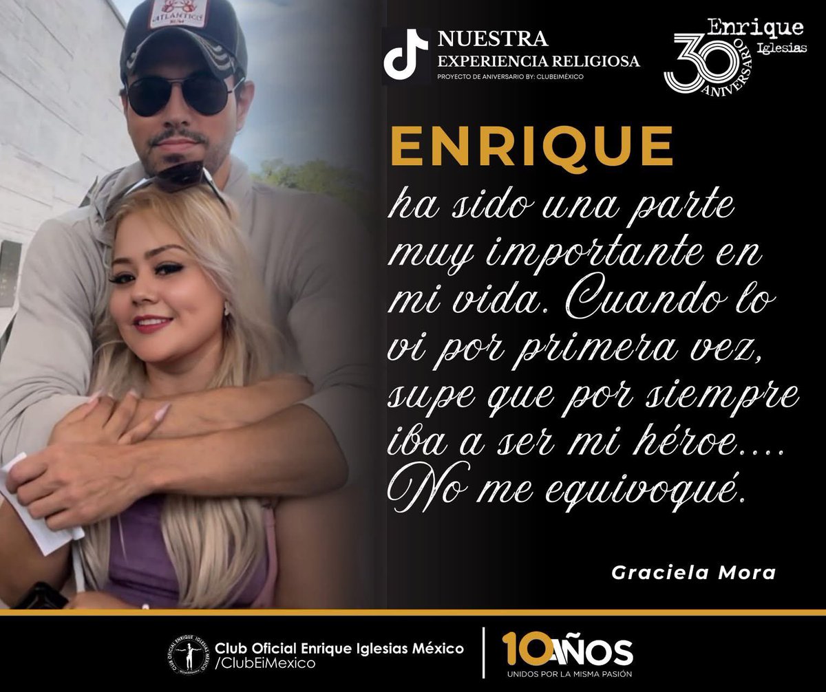 Hoy compartimos una de esas frases que se sienten hasta el alma… palabras que nos recuerdan por qué Enrique no es solo un artista, sino un compañero de vida para muchos de nosotros.
No se pierdan la próxima semana los 2 capítulos de #NuestraExperienciaReligiosa en TikTok Live
