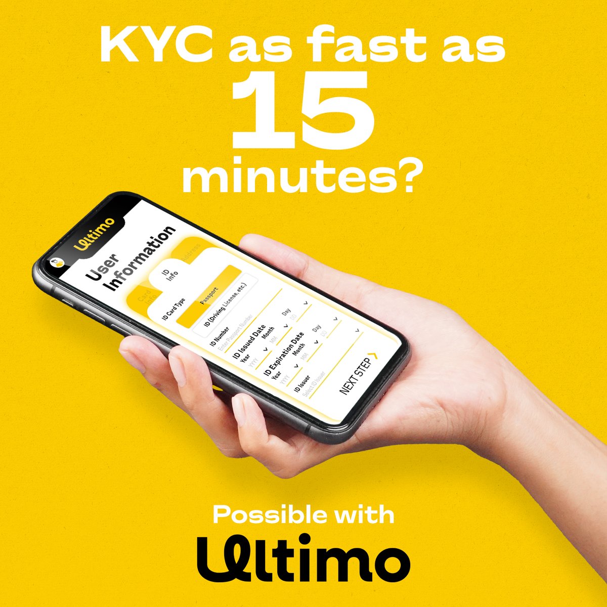 Tired of waiting for approvals? 😩With Ultimo Pay, KYC takes just 15 minutes — so you can get back to living your best life. 🎉 Tap to start → ultimopay.io