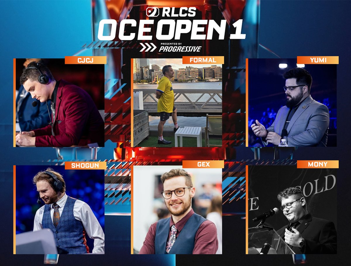 CJCJ_RL's tweet photo. 🇦🇺 RLCS OCE 2026 IS HERE! 🇳🇿

Here is your squad to present the Unofficial Official Community Broadcast for RLCS OCE Open 1! 🔥

🎙️ @FormalCasting 
🎙️ @Yumi_Cheeseman 
🎙️ @MonyOCE_ 
🎙️ @CJCJ_RL 
🎙️ @GexCasts 
🎙️ @CallumTheShogun 

See you this weekend. Matches start at 5pm AEDT! https://t.co/24LSJ7JMsp