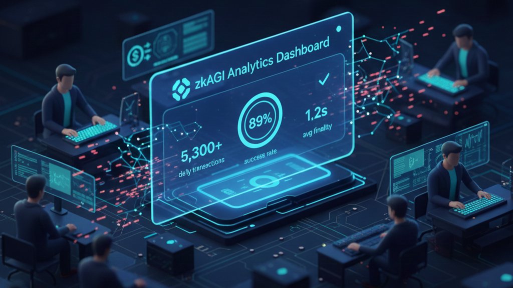 BaBaYinYang's tweet image. TESTNET ON FIRE!

Usage surged 42% MoM – devs are stress-testing like never before!
📊 Check the zkAGI Analytics Dashboard:
• 5,300+ daily transactions
• 89% success rate
• 1.2s avg finality
Translation: Builders are betting BIG on @zk_agi’s infra. 👨‍💻
#Testnet #Web3Dev