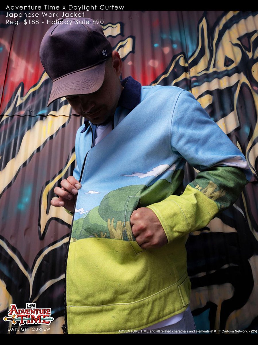 The Adventure Time x Daylight Curfew: Japanese Work Jacket. Part of our Black Friday Event- ending soon. ⚔️🔥

daylightcurfew.com/collections/ho…