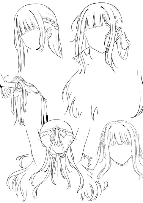 乱れたサオリの髪描くのめっちゃ楽しい