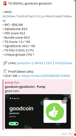 Pumpsniper_sol's tweet photo. $Goodcoin was called at 56k mc 
154K mc for now

HbZHUbmzT5A65SdTGq2rPiijur9hNcDEdqXH794Dpump https://t.co/MJf5XBvNQB