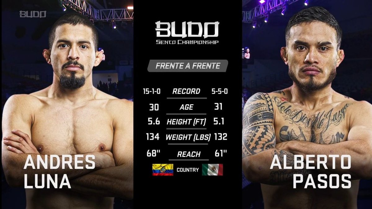 Victormma593's tweet photo. VICTORIA PARA ECUADOR 🇪🇨
Andrés Luna Martinetti 🇪🇨 (16-1) se lleva la victoria vía Sumisión (Rear Naked Choke) en el primer round frente al Mexicano Alberto Pasos 🇲🇽
El próximo año quizás podamos verlo tener una segunda oportunidad en el Contender Series.
#BUDO32 #MMAEcuador https://t.co/JOS2slEYEU