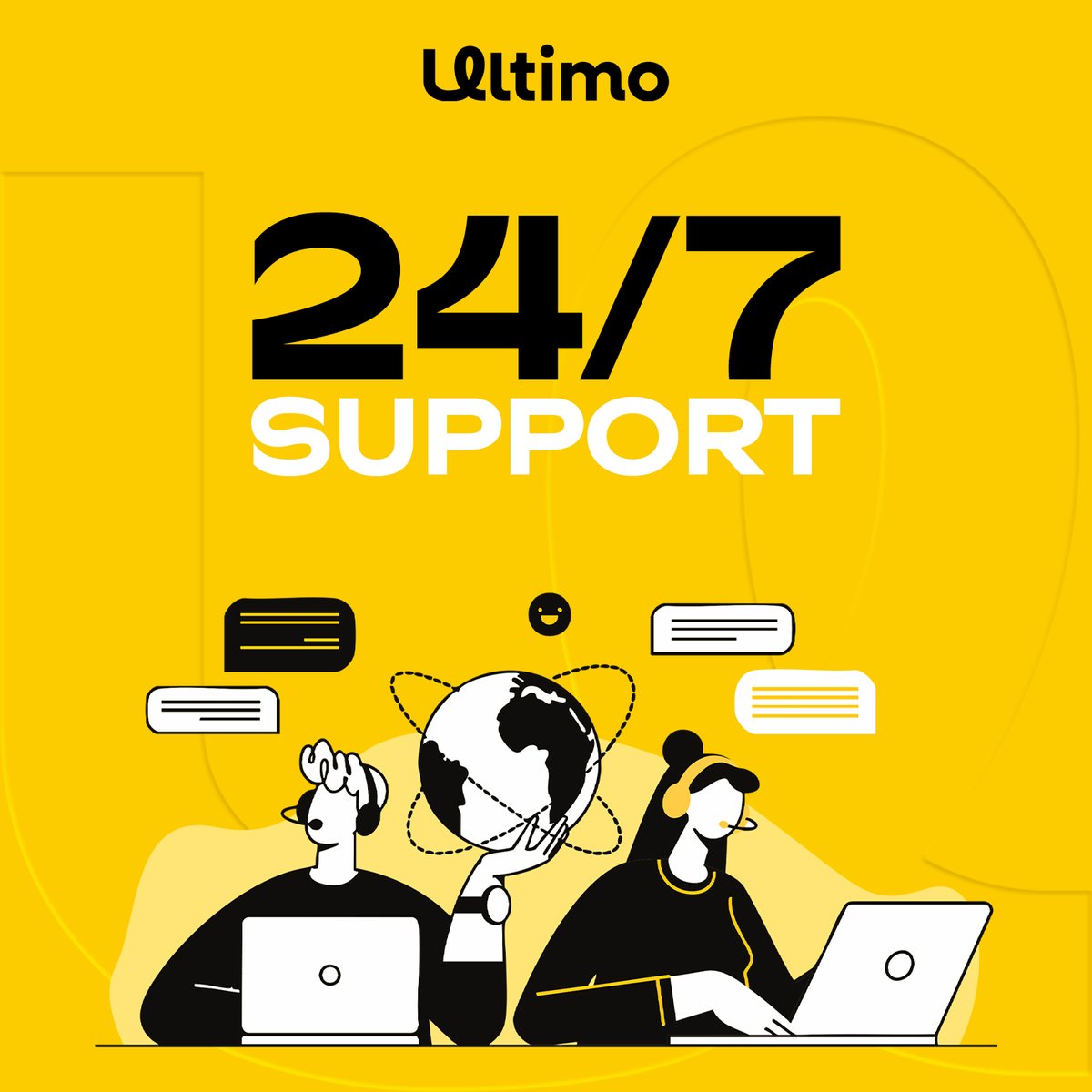 Day or night, we’ve got your back.🌙☀️ Ultimo Pay’s 24/7 support is always just a message away. 💬