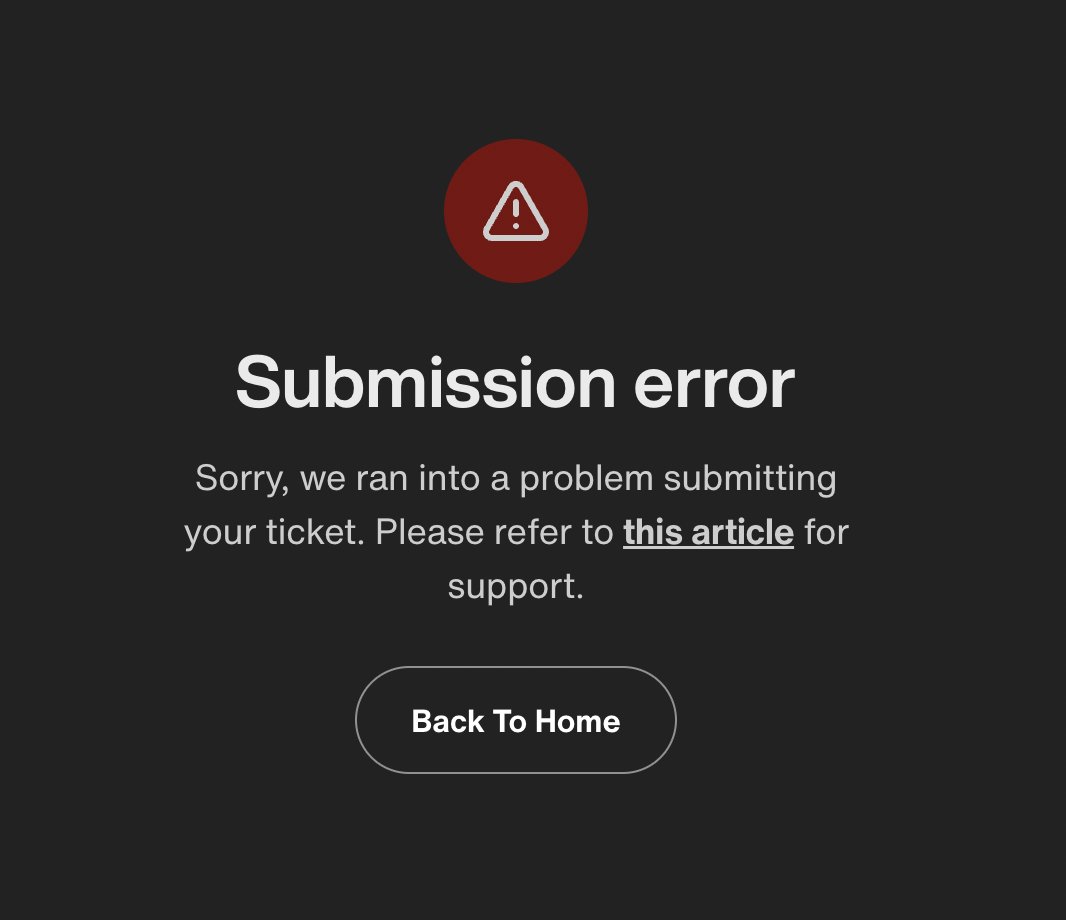 RedpathAARON's tweet photo. @RockstarSupport receiving this message every time when trying to submit a request. Can you help? https://t.co/Cx2Q4OG3Vh