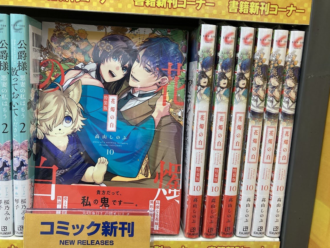書籍新刊入荷情報】 ・「花燭の白(10) 通常版 / 特装版」 本日入荷した