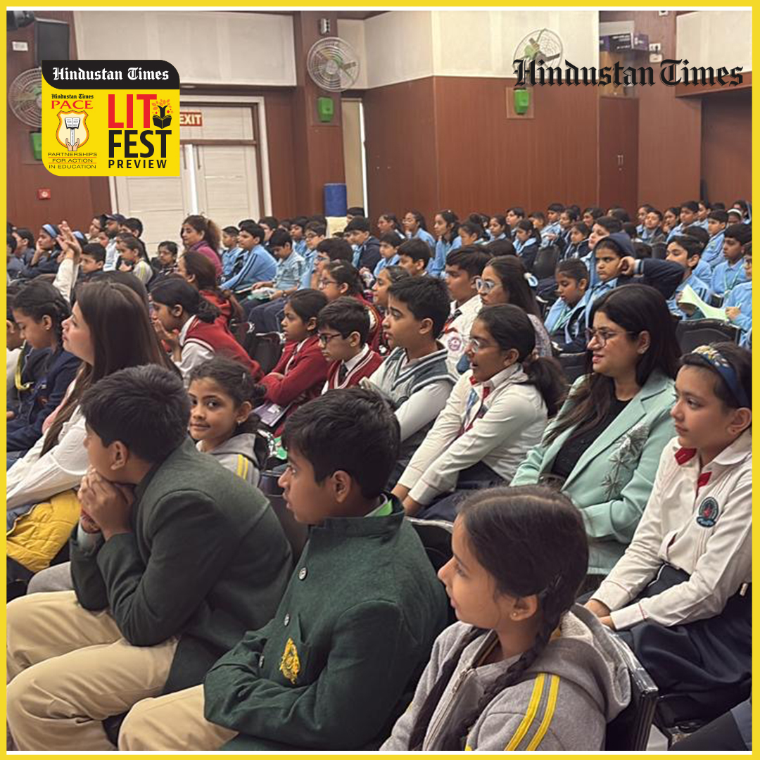 htTweets's tweet photo. The #HTLitFestPreview at Bal Bharati Public School, Dwarka brought an inspiring storytelling experience to students! The session was led by Seema Wahi Mukherjee - an acclaimed international storytelling coach, puppeteer, and education consultant- who brought stories to life through expressive narration and puppetry.

The story Wisdom Seller, an adaptation of a Gujarati folktale, ended with students creating their own Wisdom Scrolls, exchanging them, and celebrating the value of wisdom.

Students left inspired, more expressive, and excited about creative learning. 

#HTLitFest #HTLitFestPreview #Storytelling #HTPACE

@htschooltweets @seema_wm