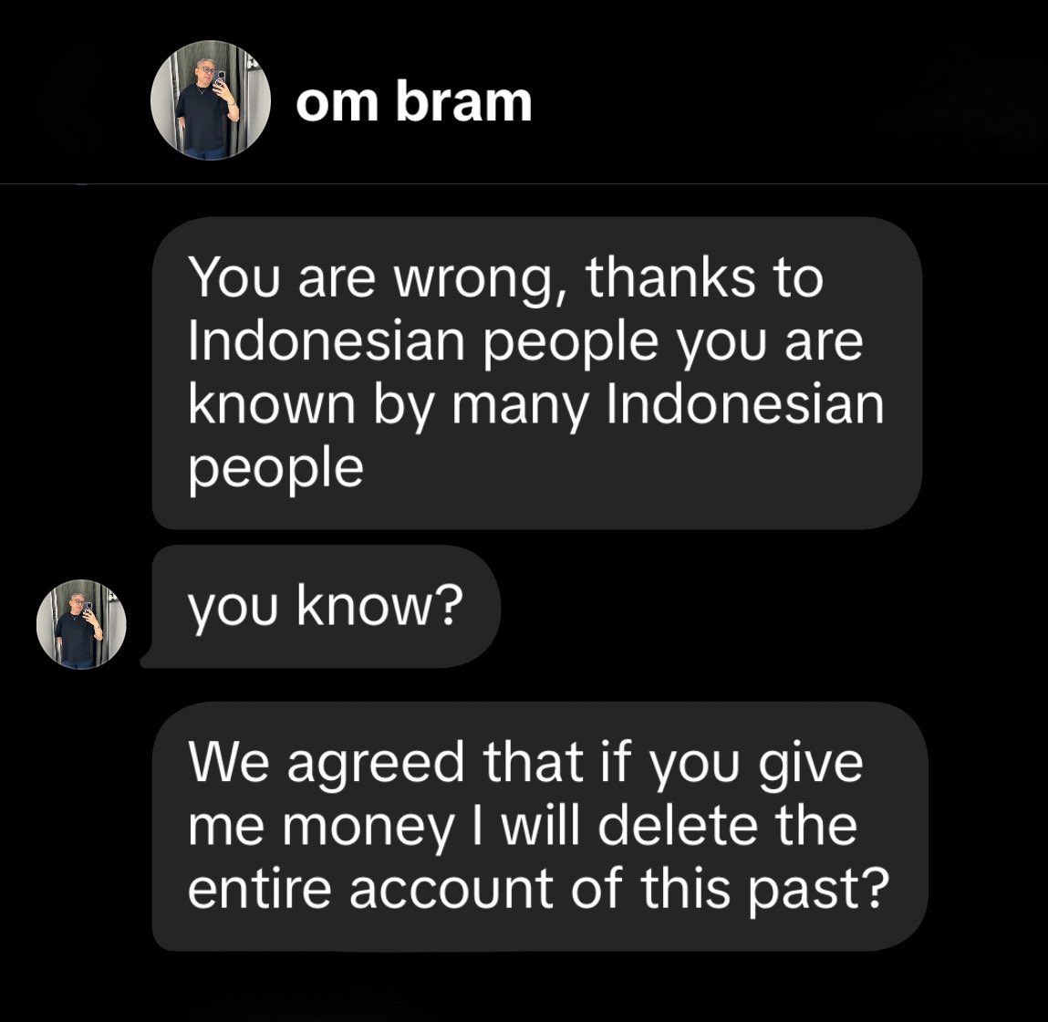 kiddydoc67's tweet image. Lumabas din tutuong kulay ng mga Indo Tiktokers na to. Kunyari for fun lang daw pag gamit ng photos ko. Uy baliw, hindi ako magbabayad sayo. 🤮 #IndonesianScammers #Bram #OmBram