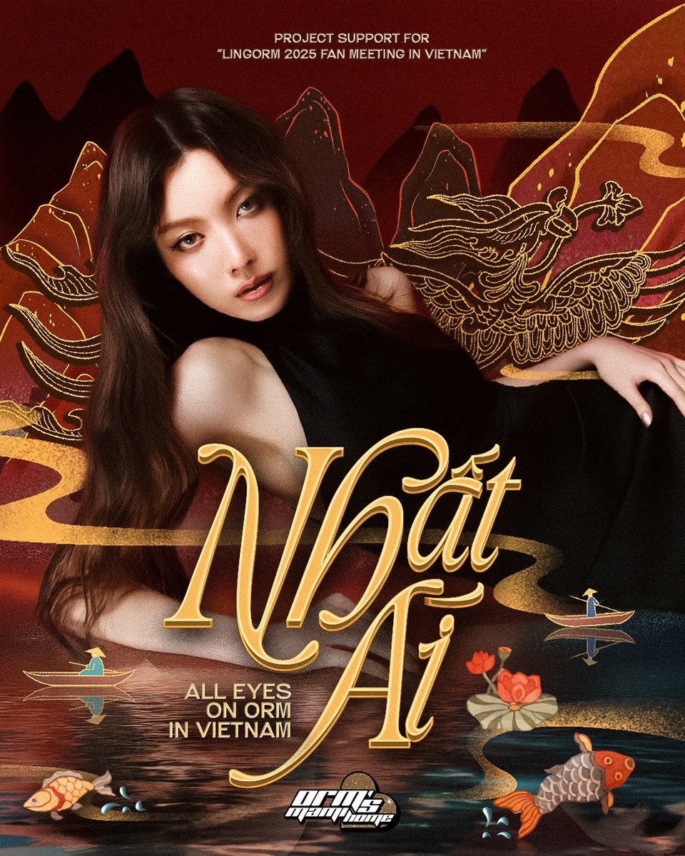 ormsmamihome_'s tweet image. ✺ 𝐀𝐋𝐋 𝐄𝐘𝐄𝐒 𝐎𝐍 𝐎𝐑𝐌 𝐈𝐍 𝐕𝐈𝐄𝐓𝐍𝐀𝐌 ✺

The mystic crimson hues stain the timeless horizon.
On shimmering waters, her silhouette remains.
This is the tale of &apos;𝓝𝓱𝓪̂́𝓽 𝓪́𝓲&apos; - a singular love, an exclusive moment.

She arrives not with sound, but to leave a…