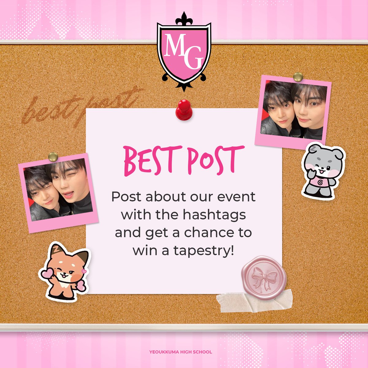yeoukkuma's tweet photo. post about the event and get a sweet prize! ๐
make sure to include the event hashtags and/or tag us when posting ๐
#ShootIntoLove #TthewinLovewithWook https://t.co/6JINfMS1Tj