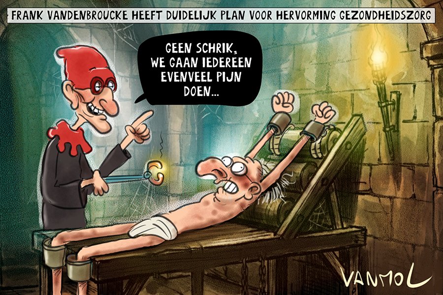 Vanmoltoons's tweet image. #VDB #FrankVandenbroucke #meesterfrank #pijn #besparingen #gezondheidszorg @DoorbraakBE