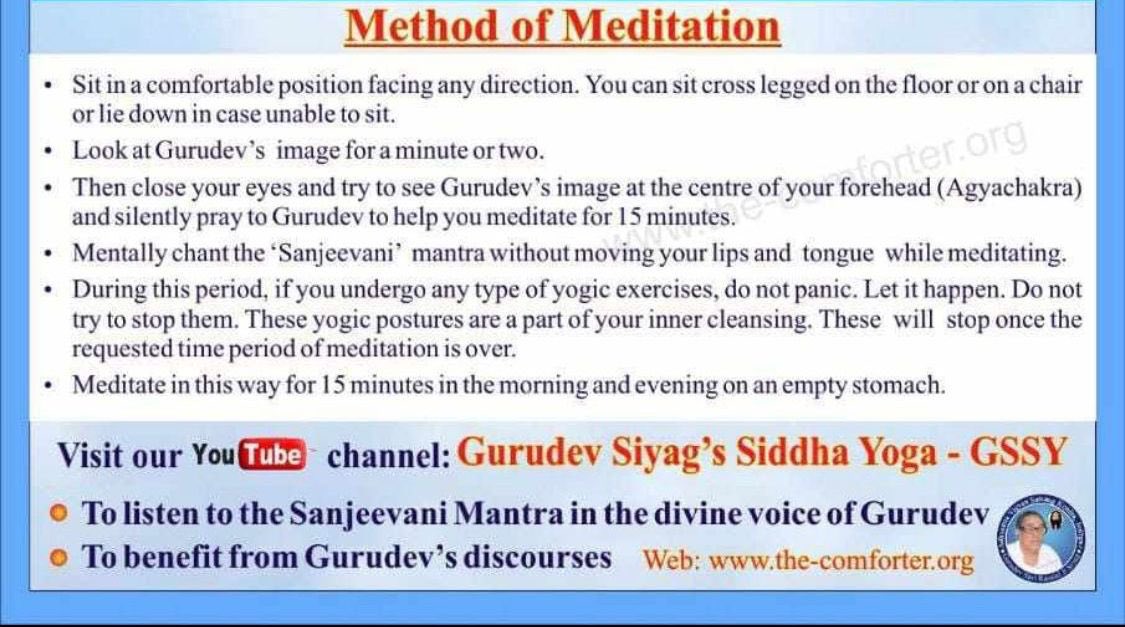 skg2269's tweet image. Gurudev Siyag’s Siddha Yoga Online Sanjeevni Mantra Shaktipat Diksha
Photo meditation mental chanting
Kundalini awakening AutomaticYoga  divine  heals, transforms, &amp;amp; uplifts bring holistic cure, development,enlightenment, &amp;amp; ultimate salvation.
Anyone can try it home without…