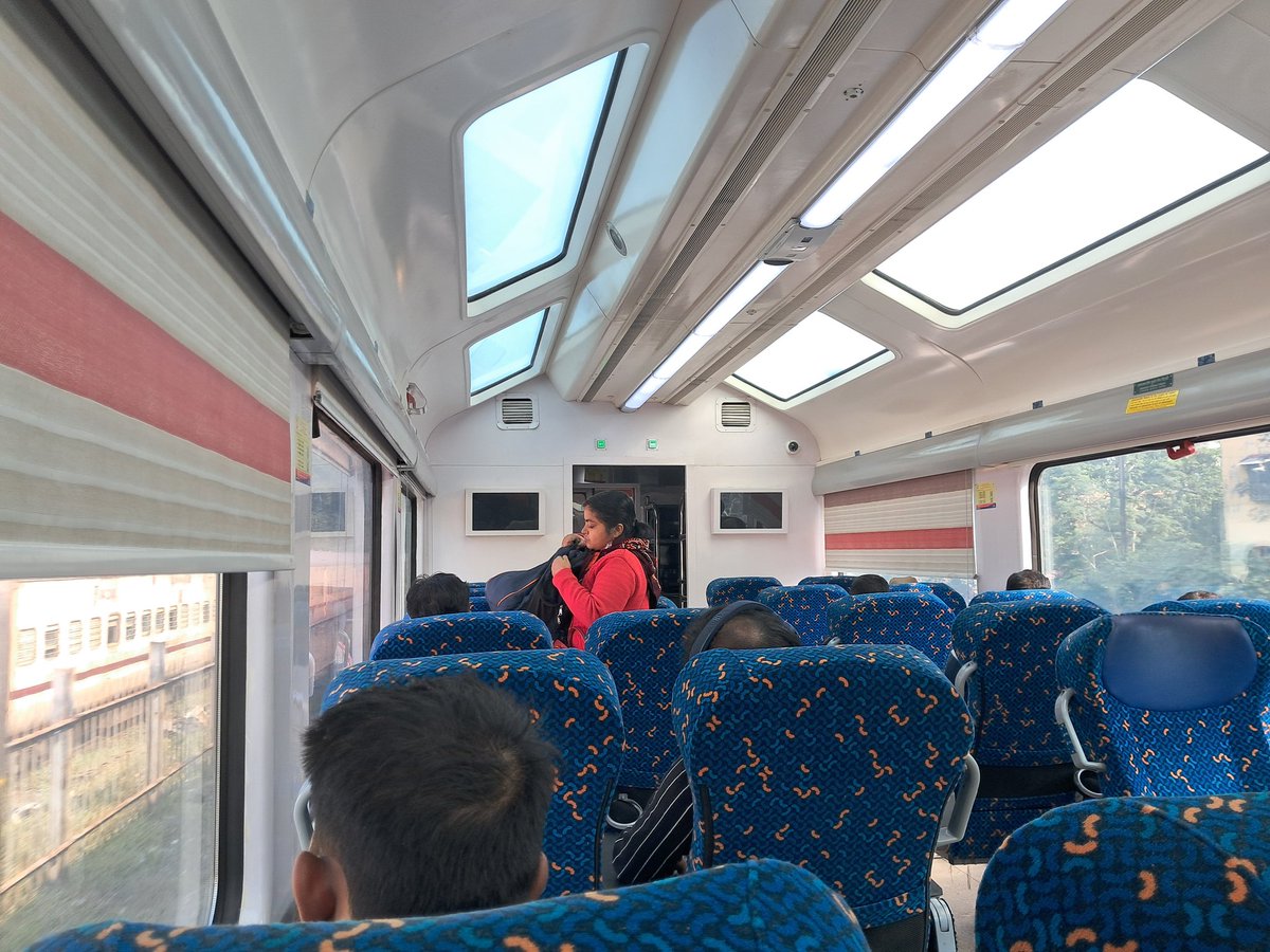 palsomnath's tweet photo. Saddened to travel by Kulik Express 13053 on 29th November. Vistadome EV1, Seat-25. Blinds doesn't have strings to pull up &amp; down. Table missing. Blank display. When can we come out of perceived Indian standard of Railways? Please arrange for apologies, refund &amp; compensation. https://t.co/IraYb3fb5s