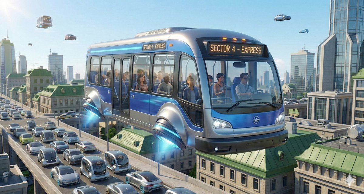 WEBCHAAR's tweet image. Traffic jams are a thing of the past. 🛑 -&amp;gt; 🚍💨
In the Web4 District, the commute is the best part of the day.
Cruising at altitude, watching the blocks load below.
Where would you go if gravity wasn&apos;t an issue? #WEB4WORLD #visualcreator #FutureTech #Web3