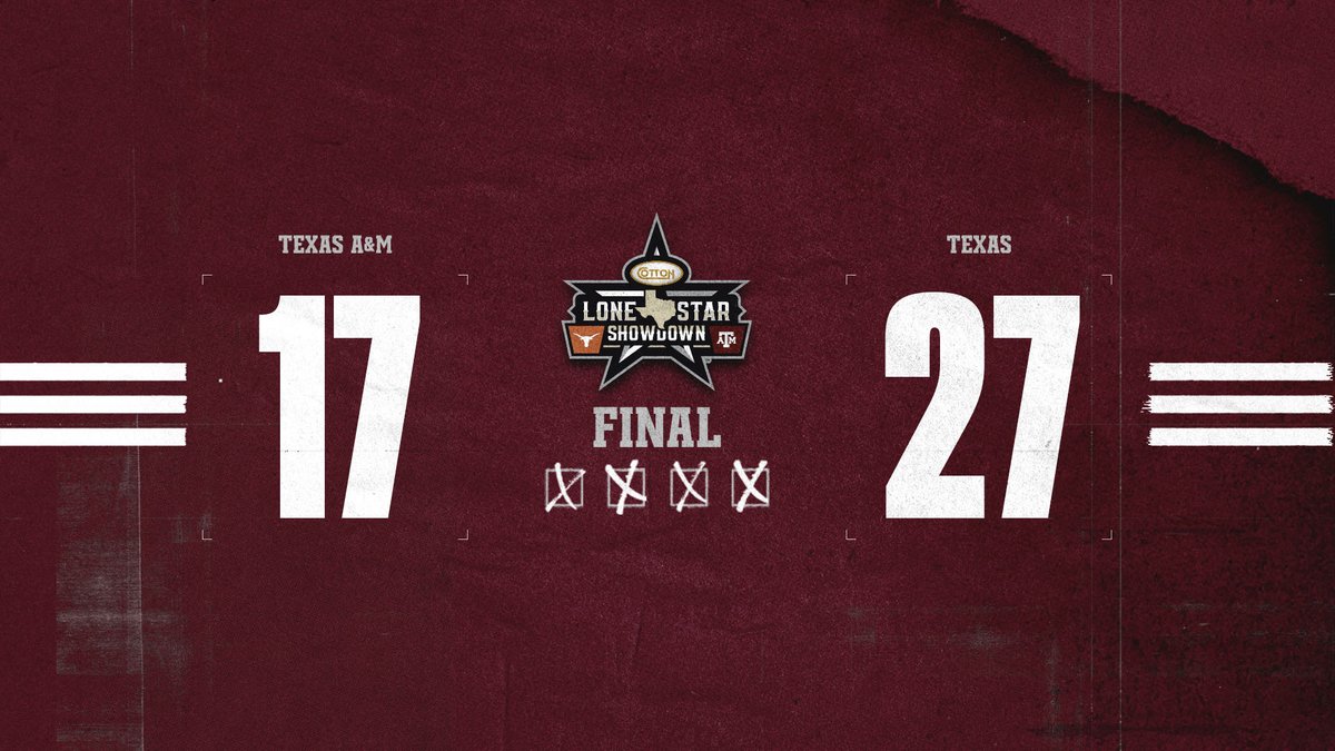 AggieFootball's tweet image. Final in Austin