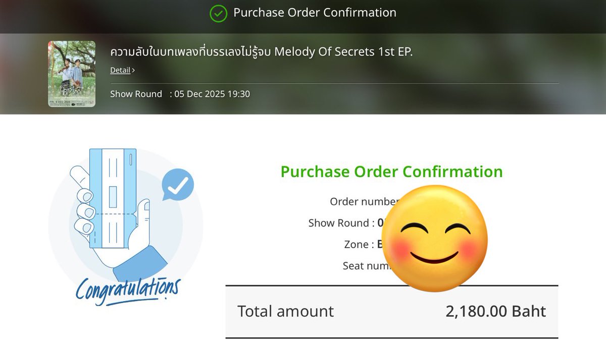 Tix secured for #MelodyOfSecretsSpecial 
#MonCheriTixAssistance 
#MonCheriLePreuve