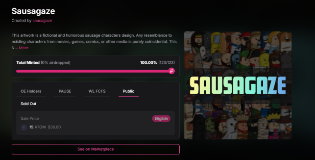 The first truly exciting mint of the collection by <a href="/aaparakin/">aparakin.stars 🌭</a>. I managed to feel the already forgotten feeling of excitement when minting the collection. The collection was snapped up in seconds. Thanks to the author, an interesting collection.👍👍👍