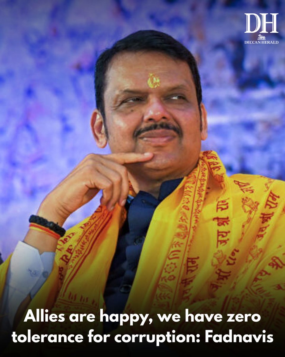 DeccanHerald's tweet image. In an interview with #DH ’s #SumitPande, #Maharashtra Chief Minister #DevendraFadnavis outlines the priorities of the #Mahayuti government and the way forward.

ow.ly/oCsN50Xzfun