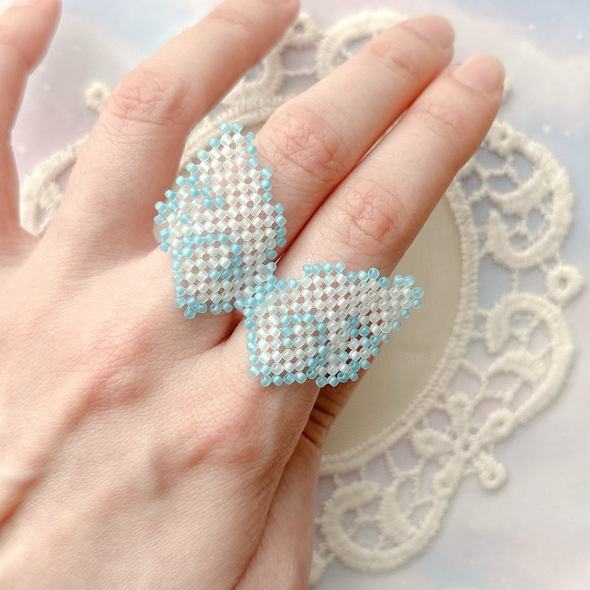 n_a_m_u_76's tweet image. angel wings🪽

sky blue🩵

#Namu #handmade #beads #angel #wings #ドット絵 #beadsring