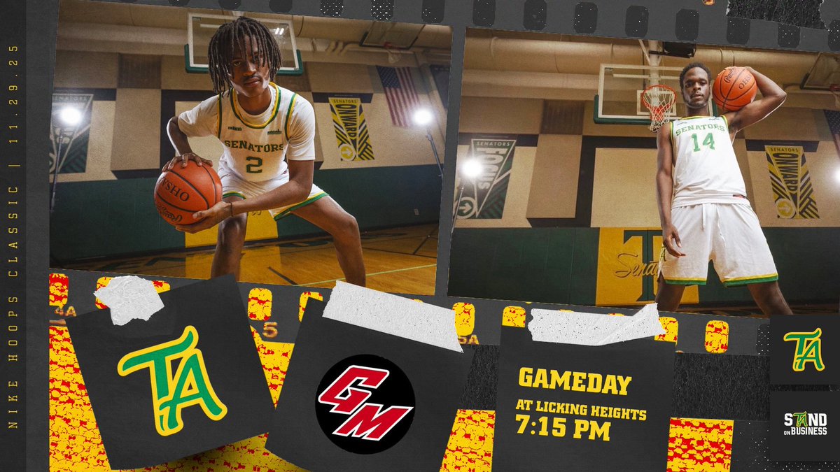 GAMEDAY | Nike Hoops Classic 🔰

Your Senators hit the road to Licking Heights to take on Groveport Madison at 7:15 PM.

Let’s get to it.